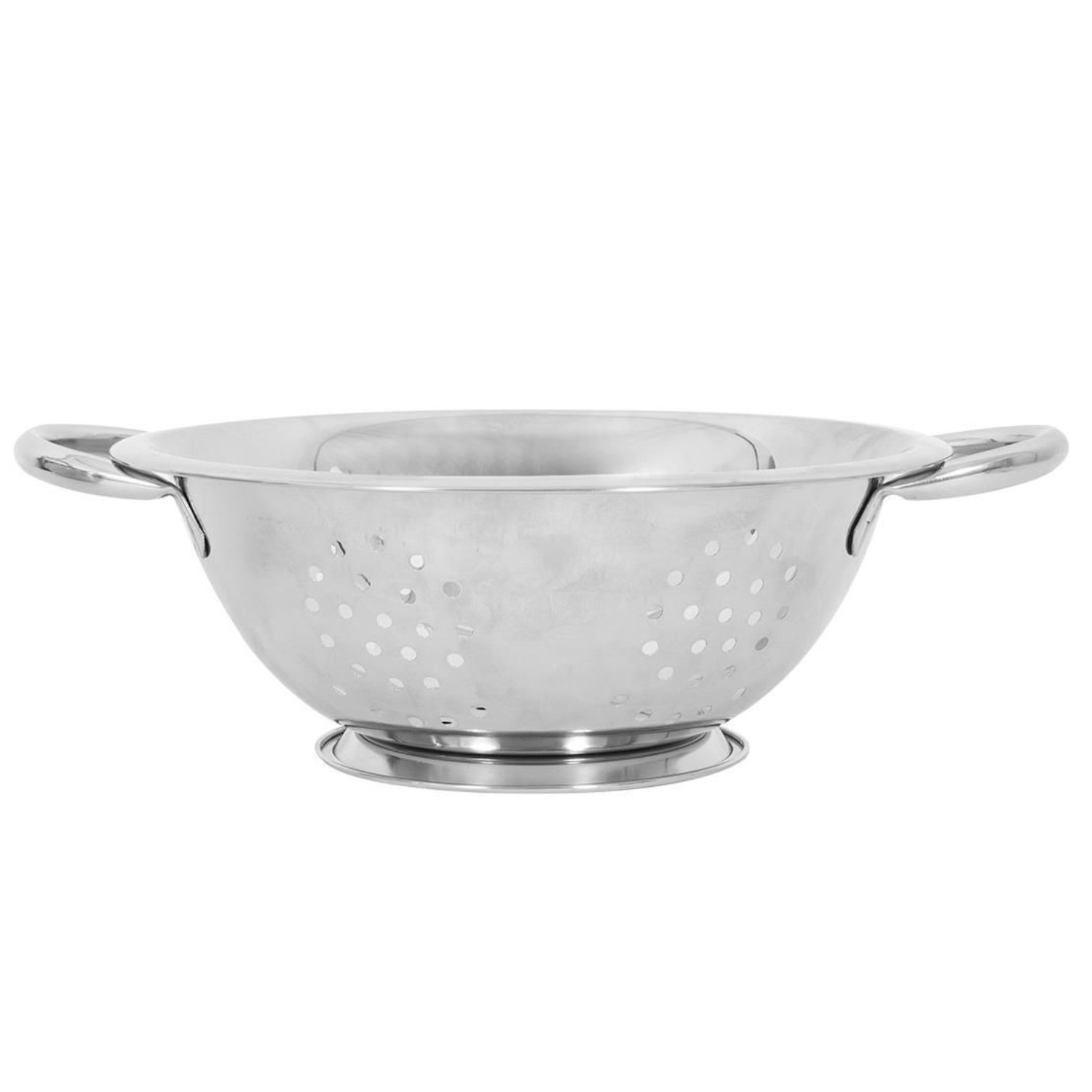 Colander Shallow with Handle 22cm Stainless Steel Round Pasta Vegetable Strainer