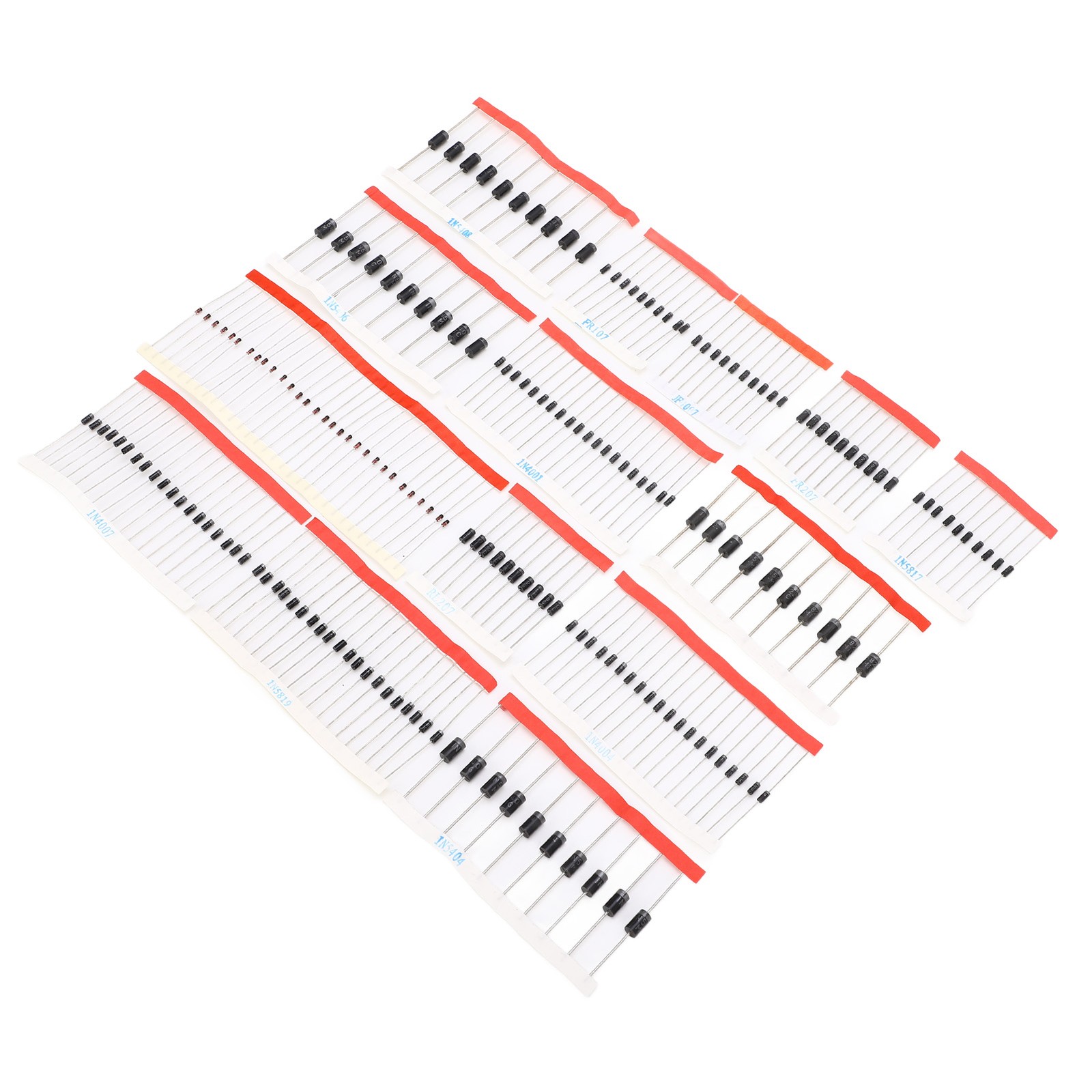 200PCS Rectifier Diode Assorted Kit Semiconductor Low Noise High Stable Rectifie