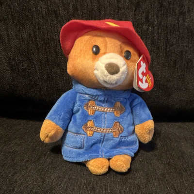 Ty Beanie Buddy Paddington Bear Plush Blue Coat Red Hat 2020 MPN 42115