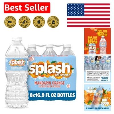 Enjoy Zero Sugar Mandarin Orange Water - 6-Pack, 16.9 Fl Oz - Perfect Hydration