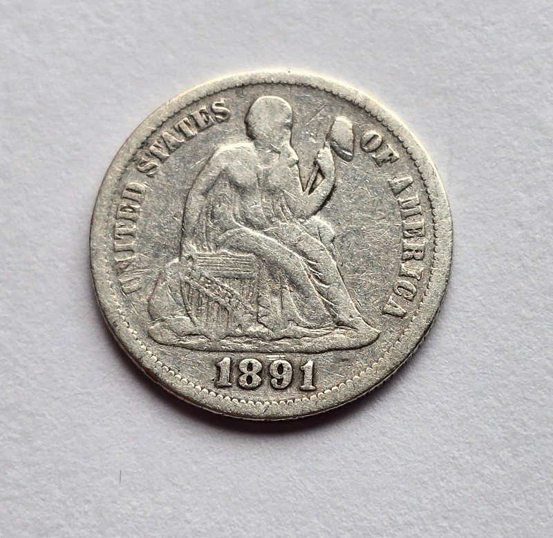 1891 Philadelphia Mint Silver Seated Dime