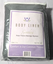 BODY LINEN GENTILITY POLAR FLEECE MASSAGE TABLE BLANKET GRAY 54"X80" - NEW
