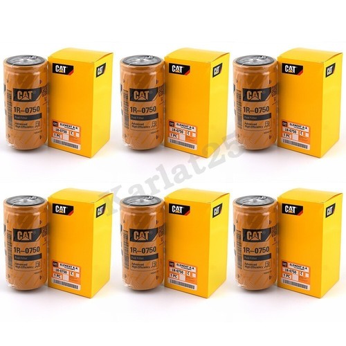 OEM CATERPILLAR 6 Pack REPLACEMENT FOR CAT 1R-0750 FUEL FILTER