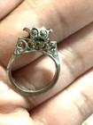 Antique Edwardian Gothic Filigree Openwork Old European Engagement Ring AS IS — photo 1