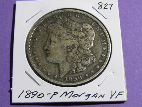 1890-P $1 Morgan Silver Dollar #827 - VF