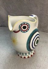 Macys 2004 The Celler Whiteware Southwestern Pottery Large Bird Pitcher 10" EUC