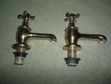 Vernon Tutbury Large Heavy Brass Bath Taps