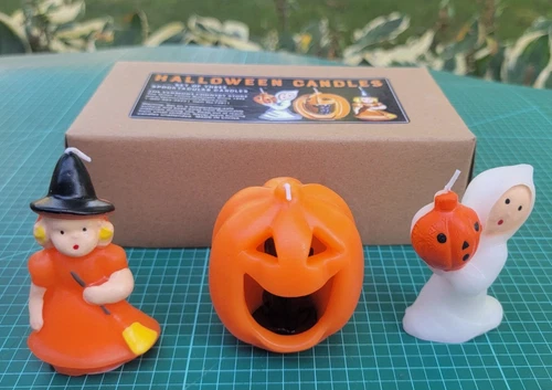 Vermont Country Store Halloween 3 Candle Set Spooktacular NEW Gurley Style - product listing photo