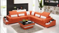 Design MöBel Ecksofa Wohnzimmer Eckcouch Lederpolster Couch Sofa L Form + Tisch