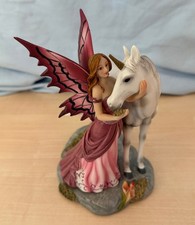 Lisa Parker Puckator Mystical Friend Fairy Figurine Rare Unicorn Horse ornament