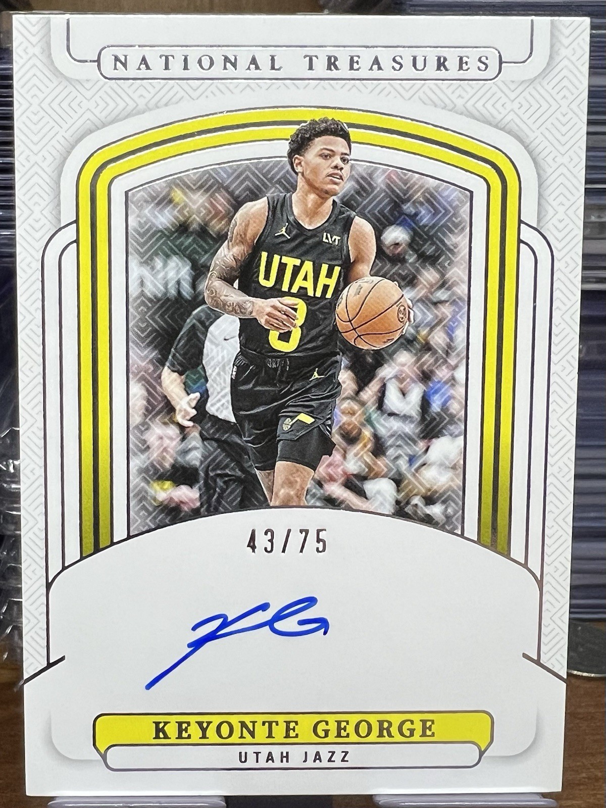 2024-25 Panini National Treasures Signatures KEYONTE GEORGE Auto /75 Utah
