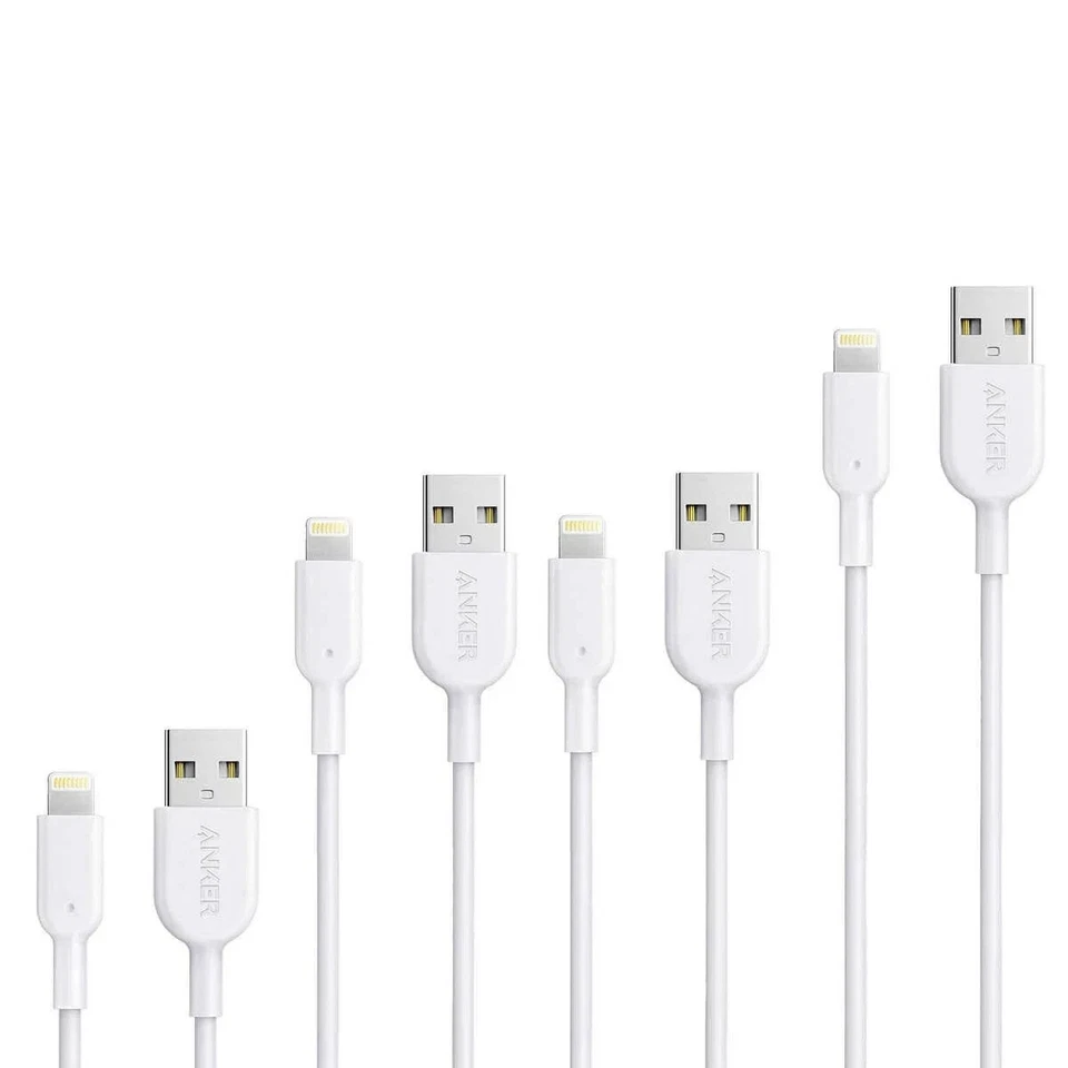 ANKER POWERLINE II USB-A КАБЕЛЬ РАЗЪЕМ 4 УПАКОВКИ КОМБО ДЛЯ APPLE. - Изображение 4 из 4