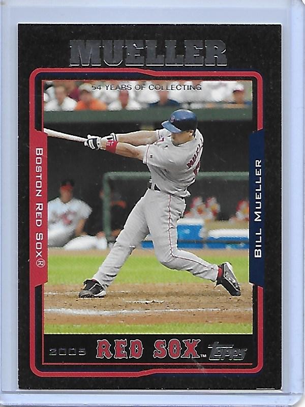 BILL MUELLER 2005 Topps Black #179 52/54 Boston Red Sox parallel insert