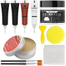 Kit Riparazione Pelle 4 Colori Crema di Riparazione in Pelle Gel Riparatore per