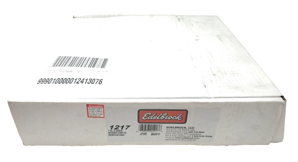 Elemento de filtro de aire Edelbrock 1217 para Elite Series sellado nuevo stock antiguo Foto 2 de 4
