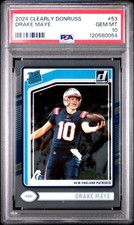 2024 Panini Clearly Donruss - Rated Rookie Drake Maye #53 (RC) PSA 10