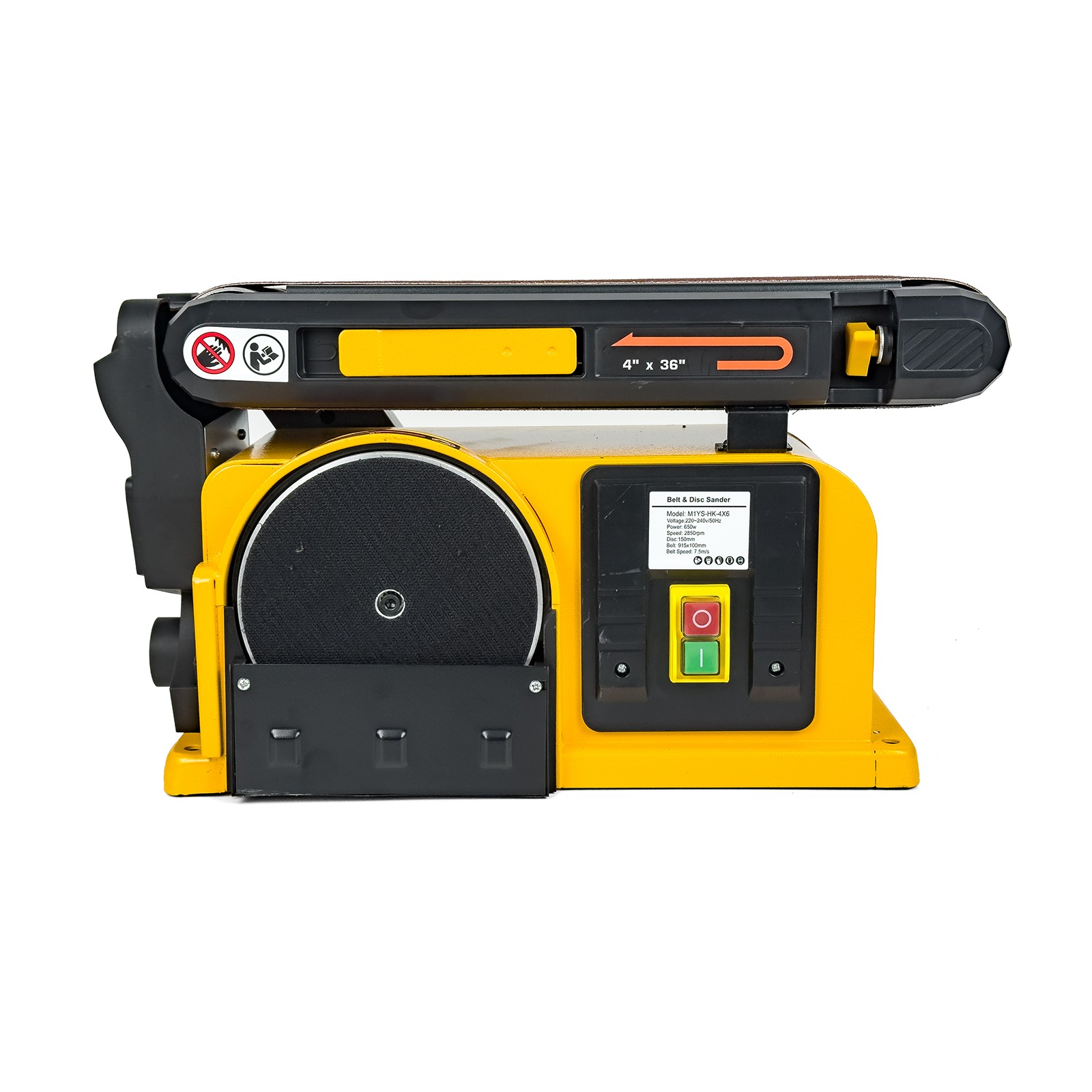 Heavy Duty Electric Belt +Disc Sander Linisher Bench Large Table Wood Metal Sand 4