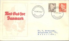 GOLDPATH: Denmark cover 1953 first day CV897_P19