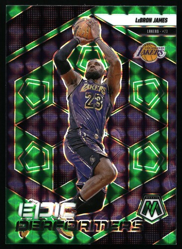 2024-25 Panini Mosaic #2 LeBron James Epic Performers Mosaic Green