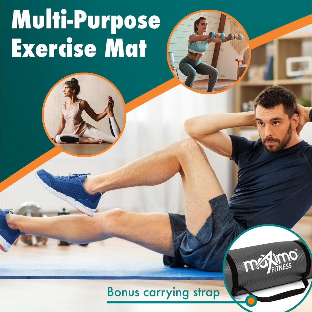 72-Inch Extra-Long Non-Slip Yoga Mat for Men & Women - Standard Thick Exercise Mat