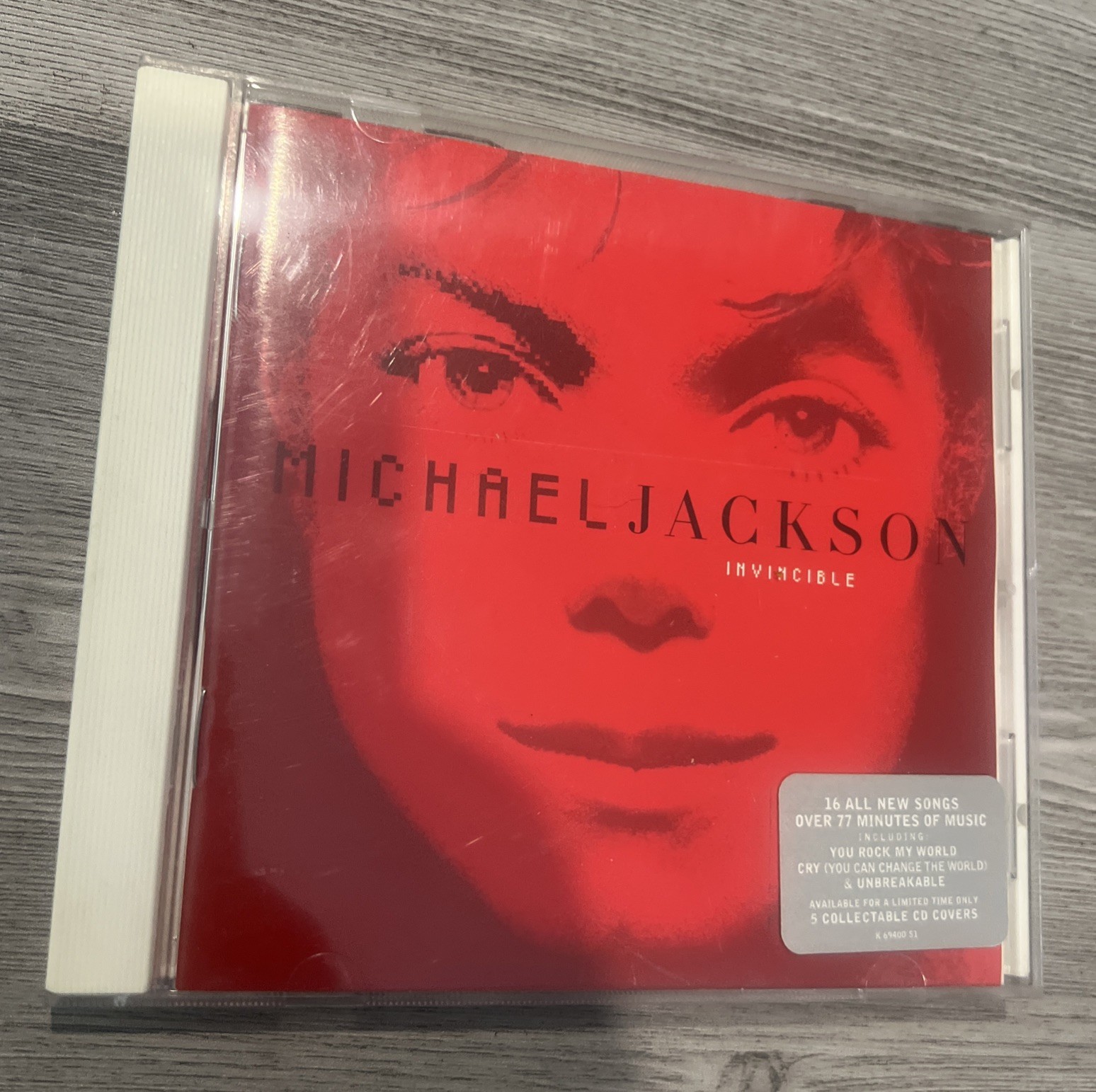 Invincible by Jackson, Michael (CD, 2001) RARE RED VERSION — READ DESC FREE SHIP
