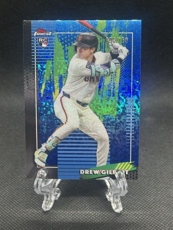 2026 Topps Finest Drew Gilbert Common BlueMini Diamond Refractor #/150 Giants