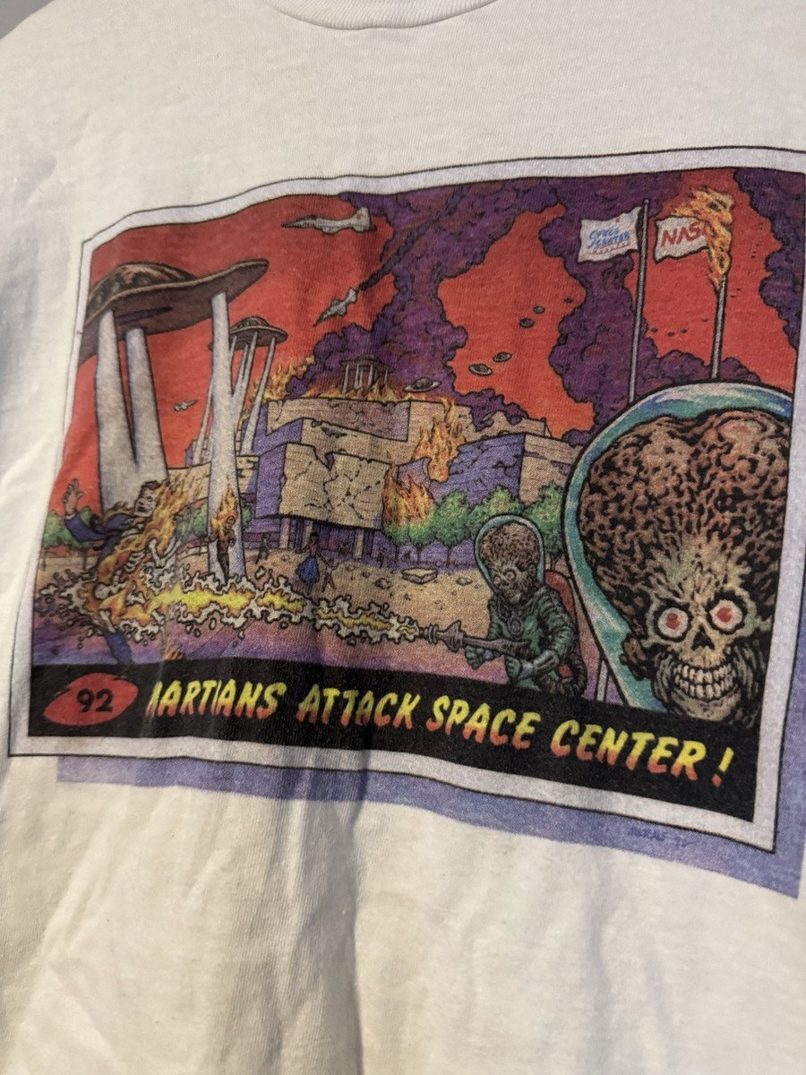 Vintage 1992 RARE Mars Attacks TShirt Size Medium View 3