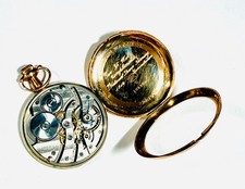 1914 E. Howard 14K Gold Pocket Watch Presentation Mayor Geo F Wolz Fremont, NB