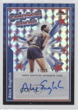2024-25 Topps Finest Black Geometric Refractor 11/25 Alex English Auto HOF 1co7