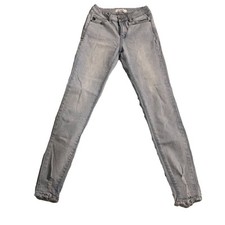 KanCan Distressed Jeans Teen Ankle Skinny Mid Rise Crop Curvy Stretch Size 5