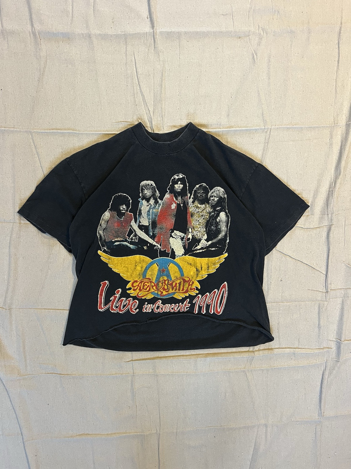 FILA Maglietta Vintage 1990 Aerosmith Skid Row Tour ��