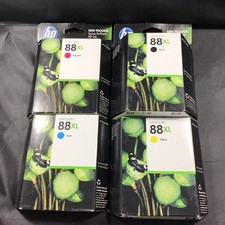 One Set Genuine HP 88XL Yellow/Cyan/Magenta/Black Ink Cartridges NEW Exp 2012