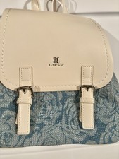 Zaino Bling in pelle con stampa tessuto