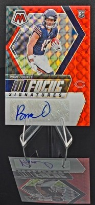 2024 Panini Mosaic Rome Odunze Red In Focus Signatures Auto RC /199 Chicago Bear