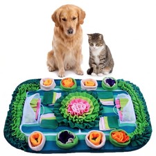 Fanlahmtasy Large 30x20 Snuffle Mat for Dogs, Cats & Rabbits Large, green