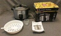 Russell Hobbs 19750 Rice Cooker and Steamer 1.8L Stainless Steel 10 Cup READ DS!