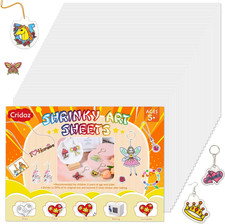 18 Pieces Shrinky Plastic Sheets, Shrink Paper Sheets Shrink Plastic Film for Ke