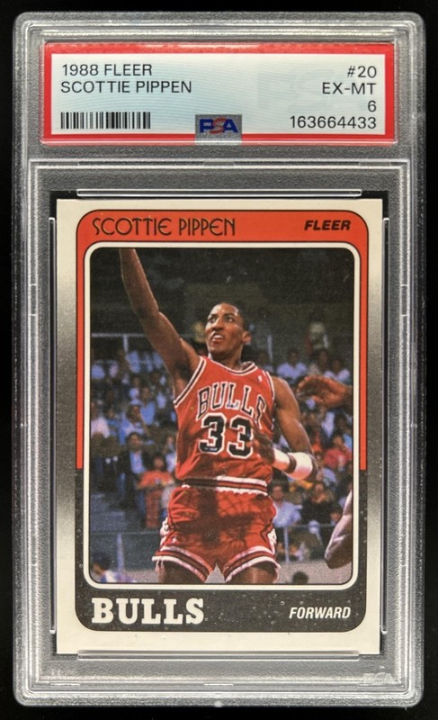 1988-89 Fleer Scottie Pippen Rookie RC #20 Bulls PSA 6