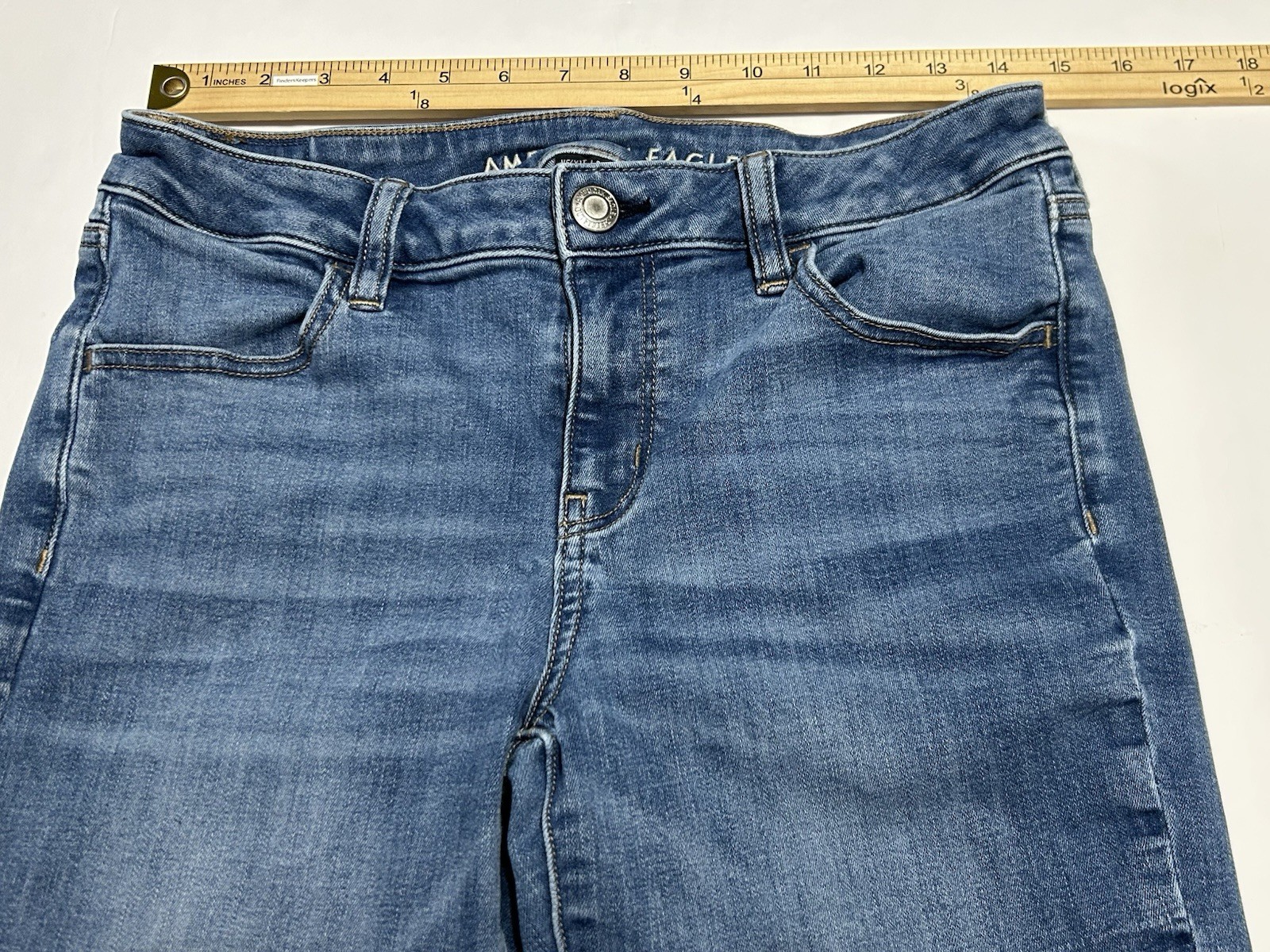 American Eagle Next Level Stretch Women’s Blue Jeggings Size 10 Long image 6