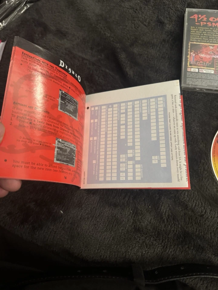 Diablo Playstation 1 PS1 excellent condition manual perfect registration card - Image 3 of 4