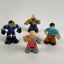 Fisher Price GeoTrax Mini Figures Scuba Diver Construction Worker Vintage Lot
