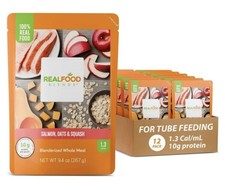 Real Food Blends Salmon, Oats  Squash - Pureed Meals for Tube Feeding...
