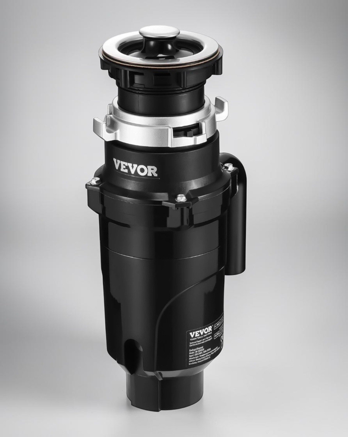 VEVOR Garbage Disposal 1/2 HP Continuous Food Waste Disposer 3450RPM EZ Connect