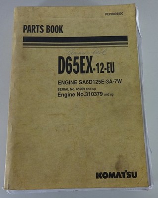 Parts Catalogue / Teilekatalog Komatsu Bulldozer D65EX-12-EU Stand 11/2002