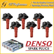 Quality Ignition Coil & DENSO Spark Plug 6PCS for 05-09 Outback/ Legacy/ Tribeca