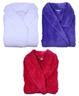 Womens Slenderella Super Soft Textured Fleece Dressing Gown Ladies Long Bathrobe