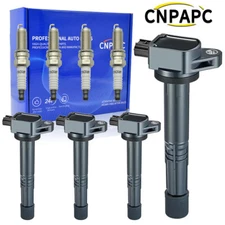 4x Ignition Coil & Iridium Spark Plug for 2008-2015 Honda Accord Civic 2.4 UF602