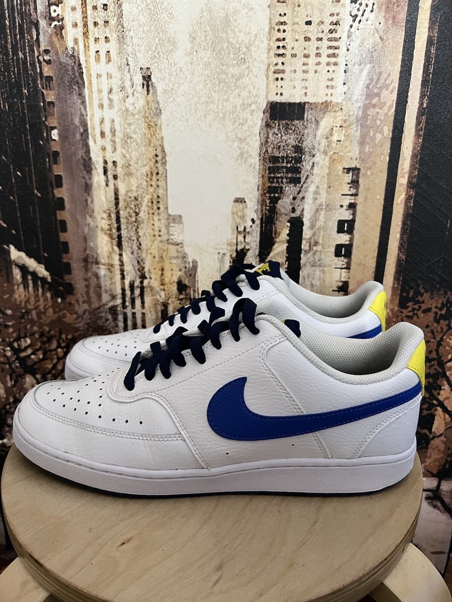 Nike Court Vision Low NBA Shoes White Blue Void Yellow DM1187-102