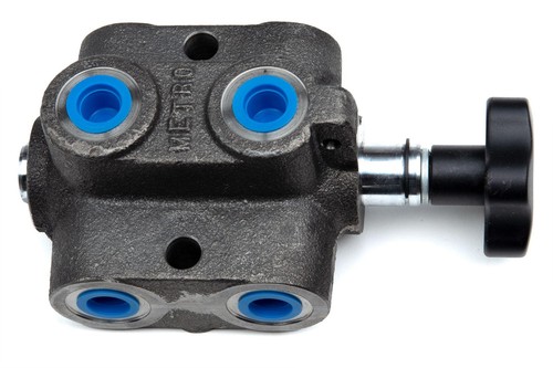 Metro Double Selector Valve, 6 Port, 2 Position, 20 GPM, SAE 8 Port Size, Knob - Picture 2 of 4