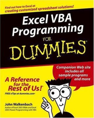 Excel VBA Programming for Dummies by John Walkenbach (2004, Trade Paperback)